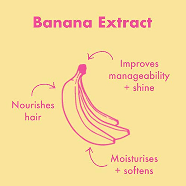 Umberto Giannini Banana Butter Nourishing Superfood Shampoo Vegan & Cruelty Moisturising Formula For Dry Textured Or Frizzy Hair