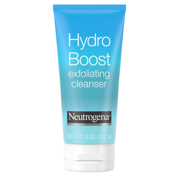 Neutrogena Hydro Boost Gentle Exfoliating Facial Cleanser with Hyaluronic Acid, Non-Comedogenic Oil-, Soap- & Paraben-Free Daily Face Wash, 5 oz (Pack of 3)