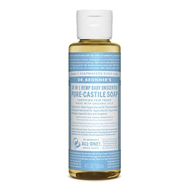 Dr. Bronners Pure Castile Liquid Soap, 4 Ounce