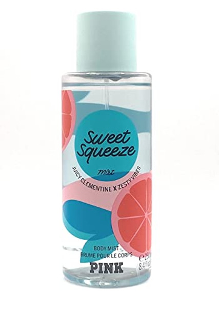 Victoria'S Secret Pink Squeet Squeeze Scented Body Mist Juicy Clementine X Zesty Vibes 8.4 Ounce Spray