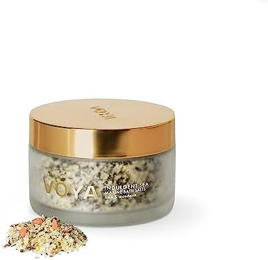 Voya Indulgent Sea Marine Bath Salts With Magnesium Fucus Serratus Seaweed Epsom Salts & Himalayan Pink Rock Salts. Relieve Stress & Relax Muscles Infused With Natural Essential Oils – 8.82 Oz