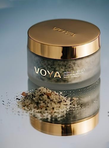 Voya Indulgent Sea Marine Bath Salts With Magnesium Fucus Serratus Seaweed Epsom Salts & Himalayan Pink Rock Salts. Relieve Stress & Relax Muscles Infused With Natural Essential Oils – 8.82 Oz