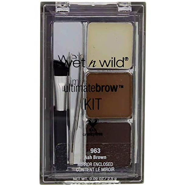 Wet N Wild Ultimate Brow Kit #963 Ash Brown - 1 Kit Pack Of 3