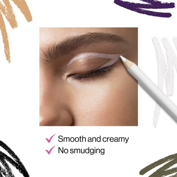 Wet N Wild Color Icon Kohl Eyeliner Pencil Rich Hyper-Pigmented Color Smooth Creamy Application Long-Wearing Matte Finish Versatility Cruelty- & Vegan - You'Re Always White (Pack Of 2)