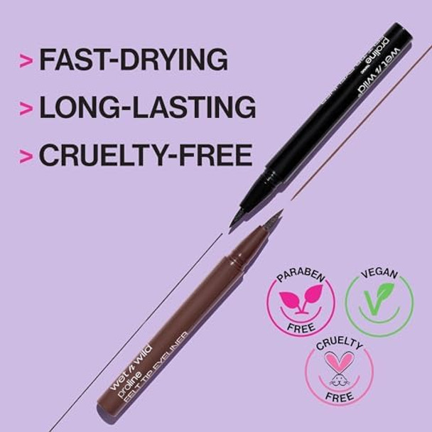 Wet N Wild Megaliner Liquid Eyeliner Voltage Blue & Electric Purple 2 Pack