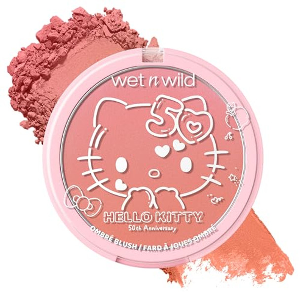 Wet N Wild Hello Kitty Ombre Blush Buildable Blendable Customizable Color Gradient Formula Cruelty- & Vegan - Cotton Candy