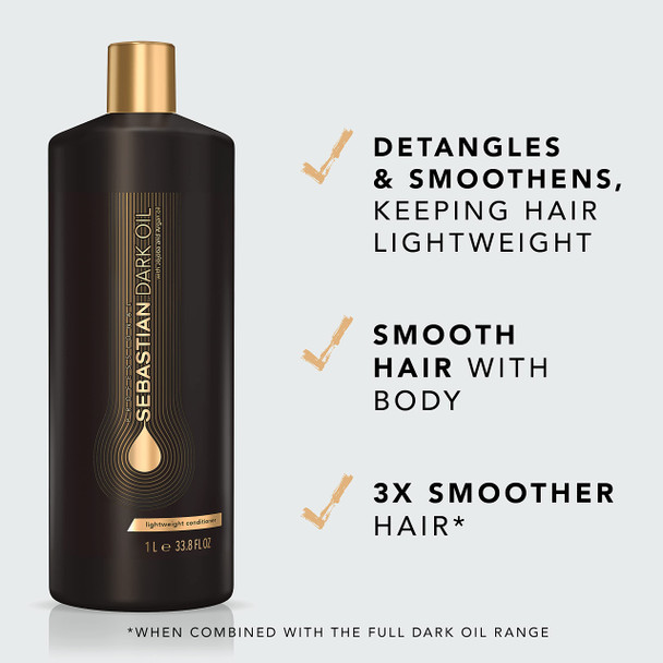 Sebastian Dark Oil Shampoo, Conditioner and Treatments Collection, Infused with Jojoba Oil and Argan Oil