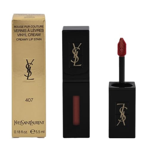 Yves Saint Laurent Vinyl Cream Lip Stain 407 Carmin Session 0.18 Ounce