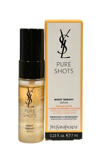 Yves Saint Laurent Ysl Pure Shots Night Reboot Serum Energizing & Resurfacing Mini Travel Size 7 Ml / 0.23 Fl Oz. - 4478
