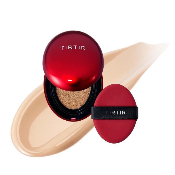 TIRTIR Mask Fit Red Cushion Foundation, Full coverage, Skin fit, Satin Glow Finish, Korean Cushion Foundation #23N SAND, 4.5g