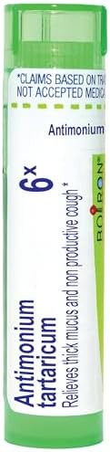 Boiron Antimonium Tartaricum 6X For Thick Mucus & Non Productive Cough 80 Pellets