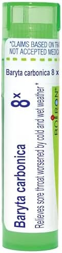 Boiron Baryta Carbonica 8X For Sore Throat Worsened By Cold & Wet Weather 80 Pellets