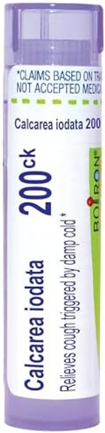 Boiron Calcarea Iodata 200Ck For Cough Triggered By Damp Cold 80 Pellets