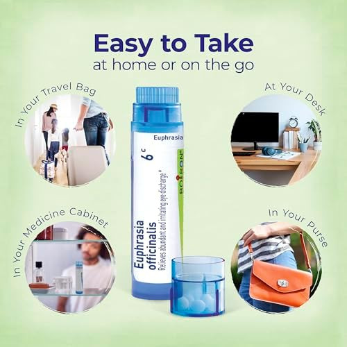 Boiron Euphrasia Officinalis 6C Homeopathic Medicine For Allergy Eye Relief Itching Watering Irritation Or Redness 3 Count (240 Pellets)