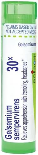 Boiron Gelsemium Sempervirens 30X For Apprehension With Trembling & Headachess 80 Pellets