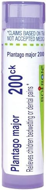 Boiron Plantago Major 200Ck For Children Bedwetting Or Dental Pains 80 Pellets