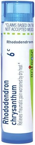 Boiron Rhododendron Chrysanthum 6C For Rheumatic Pain Worsened By Dry Heat 80 Pellets