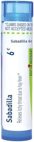 Boiron Sabadilla 6C For Itchy Throat Due To Hay Fever 80 Pellets