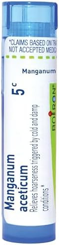 Boiron Manganum Aceticum 5C For Hoarseness Triggered By Cold & Damp Conditions 80 Pellets