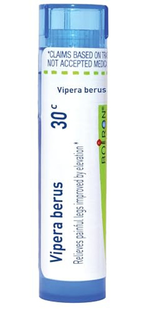 Boiron Vipera Berus 30C For Painful Legs Improved By Elevation 80 Pellets