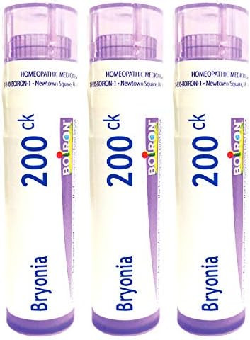 Boiron Bryonia Alba 200Ck Homeopathic Medicine For Muscle And Joint Pain Improved By Rest Pack Of 3 (240 Pellets)