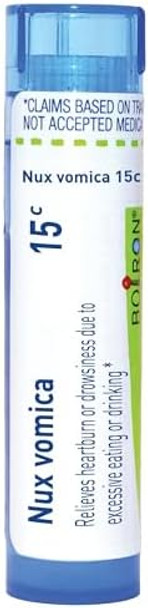 Boiron Nux Vomica 15C For Heartburn Or Drowsiness Due To Excessive Eating Or Drinking 80 Pellets