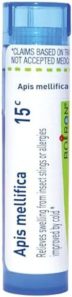 Boiron Apis Mellifica 15C For Swelling From Insect Stings Or Allergies 80 Pellets