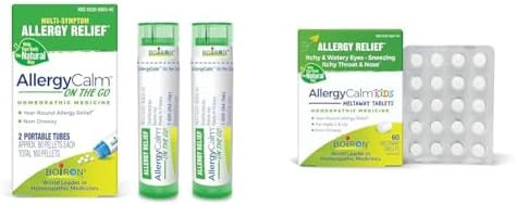 Boiron Allergycalm On The Go 2 Count And Kids 60 Count Tablets For Allergy Symptom Relief