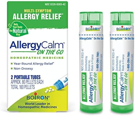 Boiron Allergycalm On The Go 2 Count And Kids 60 Count Tablets For Allergy Symptom Relief