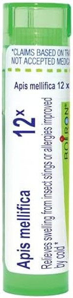 Boiron Apis Mellifica 12X For Swelling From Insect Stings Or Allergies 80 Pellets