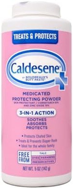 Caldesene Medicated Protecting Powder With Zinc Oxide & Cornstarchtalc 5 Ounce (12 Pack)