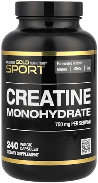 California Gold Nutrition Sport Creatine 750 Mg 240 Veggie Capsules
