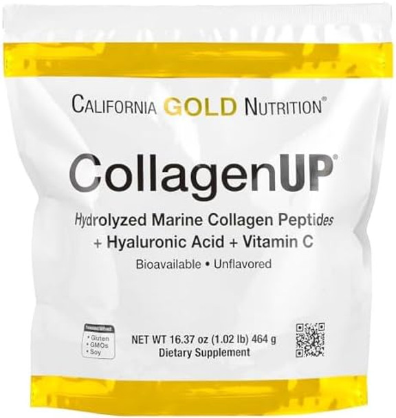 California Gold Nutrition Collagen Peptides Powder With Hyaluronic Acid Support For Healthy Hair Skin Nails Joints And Bones Nongmo Gluten And Dairy Unflavored 7.26 Oz Fish Sourced