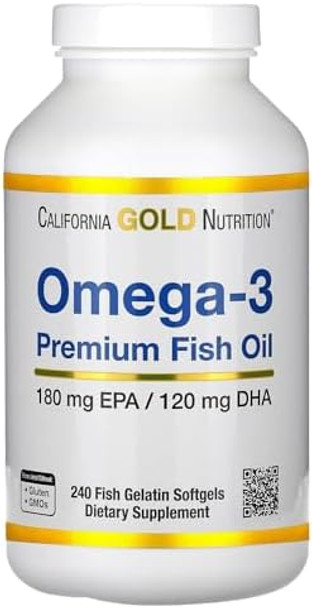 California Gold Nutrition Omega3 Premium Fish Oil By California Gold Nutrition Concentrated Formula With Epa & Dha Support For Optimal Lipid Profile Gluten 100 Fish Gelatin Softgels 2 Pack
