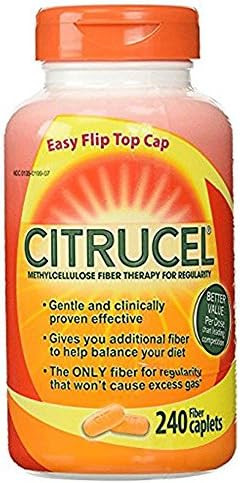 Citrucel Methylcellulose Fiber Therapy For Regularity Fiber Caplets 180Count Bottle