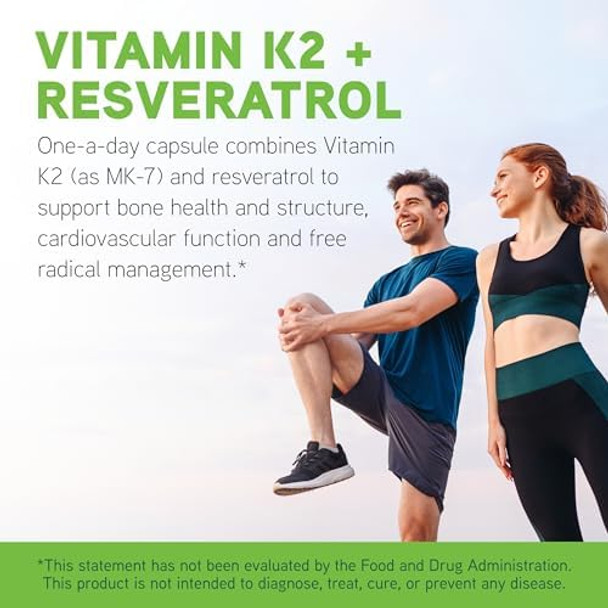 Davinci Labs Vitamin K2 & Resveratrol Bone Health & Cardiovascular Supplement With Antioxidant Support Vegetarian Gluten & Soy 60 Capsules Davinci Labs Vitamin K2 & Resveratrol Bone Health & Cardiovascular Supplement With Antioxidant Support Vegetarian Gluten & Soy 60 Capsules