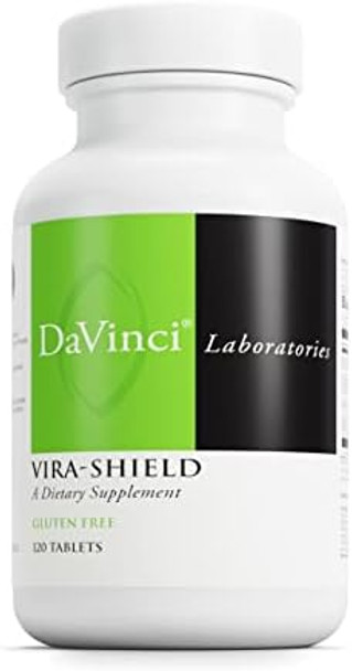 Davinci Labs Virashield Dietary Supplement To Support Detox Immune System And Healthy Gi Function With Black Walnut Wormwood Olive Leaf Pau D’Arco And More Gluten 120 Tablets
