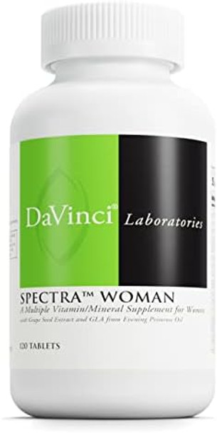 Davinci Labs Spectra Woman Dietary Supplement To Support Bone Health And Women'S Needs With Vitamins Minerals Calcium Beta Carotene Lcysteine Grape Seed Extract And More 120 Tablets