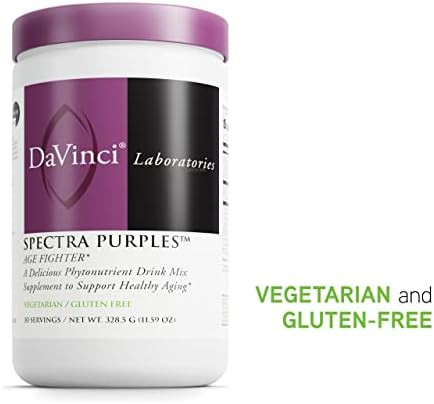 Davinci Labs Spectra Purples Powder Supplement With Antioxidants Supports Healthy Aging Fruit Vegetable & Herbal Extract Supplement Aids Brain & Immune Health 30 Servings (328.5 G)