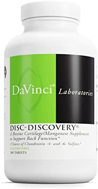 Davinci Labs Disc Discovery Dietary Supplement To Support Spinal Health With Vitamin C Vitamin D3 Bovine Tracheal Cartilage Apple Pectin Horsetail Powder And More Gluten 180 Capsules
