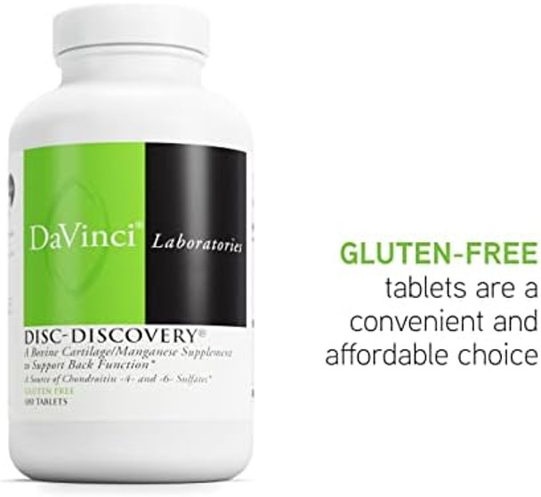Davinci Labs Disc Discovery Dietary Supplement To Support Spinal Health With Vitamin C Vitamin D3 Bovine Tracheal Cartilage Apple Pectin Horsetail Powder And More Gluten 180 Capsules