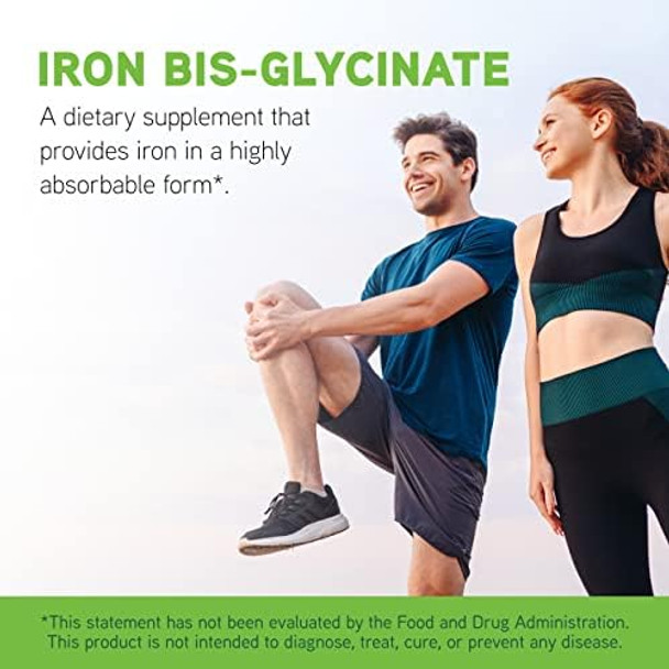 Davinci Labs Iron Bisglycinate Gentle Iron Supplement For Women & Men Help Support Hemoglobin Production & Normal Energy Levels With Vitamin C & More Vegan 60 Vegetarian Capsules