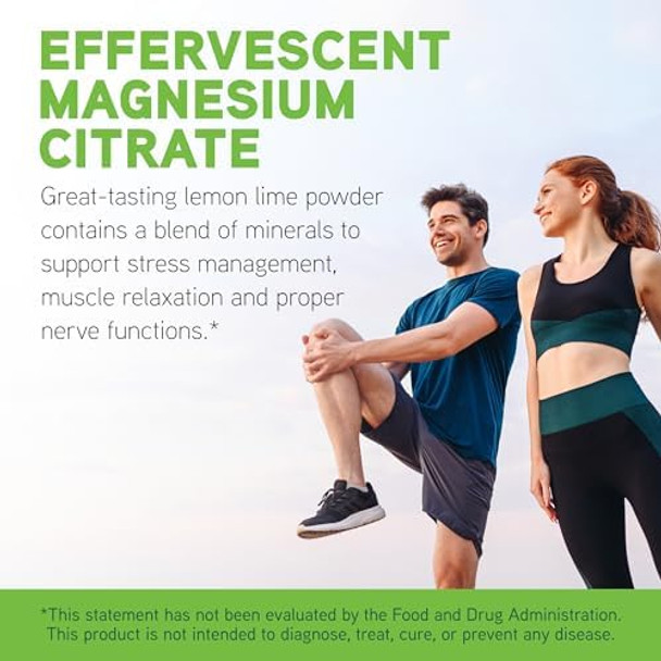 Davinci Labs Effervescent Magnesium Citrate Helps Support Heart Health Muscle & Bone Health Sleep & More With Potassium Vitamin B & Calcium Refreshing Lemonlime Flavor 75 Servings