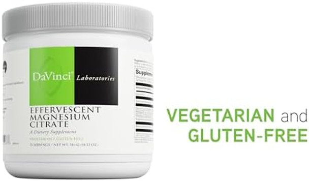 Davinci Labs Effervescent Magnesium Citrate Helps Support Heart Health Muscle & Bone Health Sleep & More With Potassium Vitamin B & Calcium Refreshing Lemonlime Flavor 75 Servings