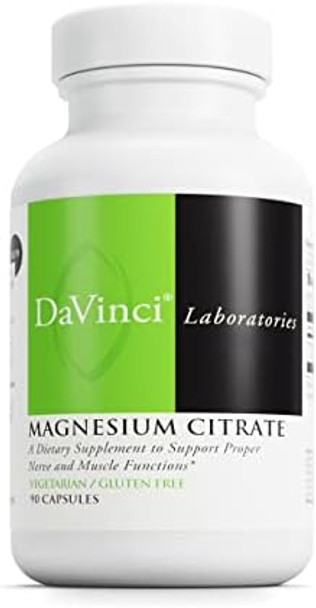 Davinci Labs Magnesium Citrate Dietary Supplement To Support Muscle Health Healthy Nerves And Mineral Absorption With 140 Mg Magnesium Per Serving Gluten 90 Vegetable Capsules
