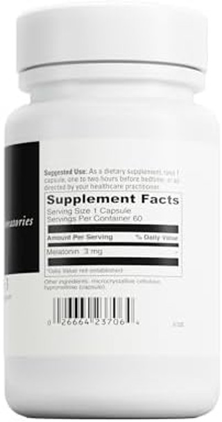 Davinci Labs Melatonin3 Sleep Supplement & Antioxidant & Immunity Support With 3 Mg Melatonin Vegetarian Gluten 60 Capsules