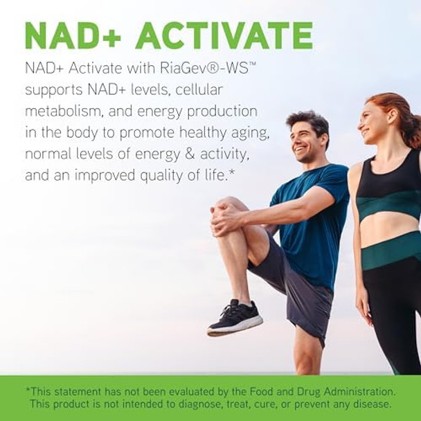 Davinci Labs Nad+ Activate Nad Supplement With Vitamin C & Niacin Helps Support Brain Health Cellular Energy & More Vegetarian Gluten & Soy 30 Capsules