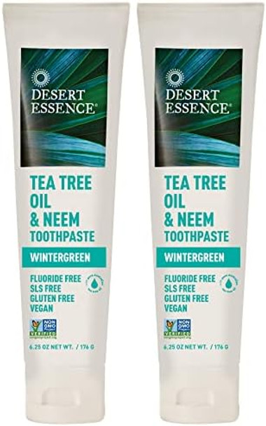 Desert Essence Tea Tree Oil & Neem Toothpaste 6.25 Oz Pack Of 2 Refreshing Rich Taste Baking Soda & Essential Oil Of Wintergreen Antiseptic Natural Ingredients Fluoride & Gluten . Desert Essence Tea Tree Oil & Neem Toothpaste 6.25 Oz Pack Of 2 Refreshing Rich Taste Baking Soda & Essential Oil Of Wintergreen Antiseptic Natural Ingredients Fluoride & Gluten .