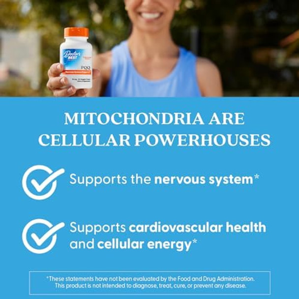 Doctors Best Pqq With Biopqq Nervous System Support Nongmo Gluten Soy Vegan 30 Veggie Caps