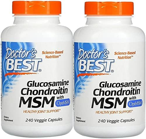 Doctor'S Best (2 Pack Glucosamine Chondroitin Msm With Optimsm 240 Veggie Caps